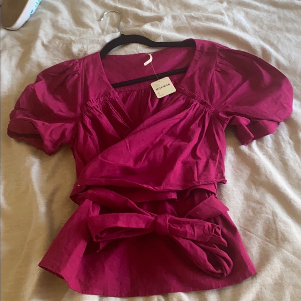 Free people wrap shirt NWT size small